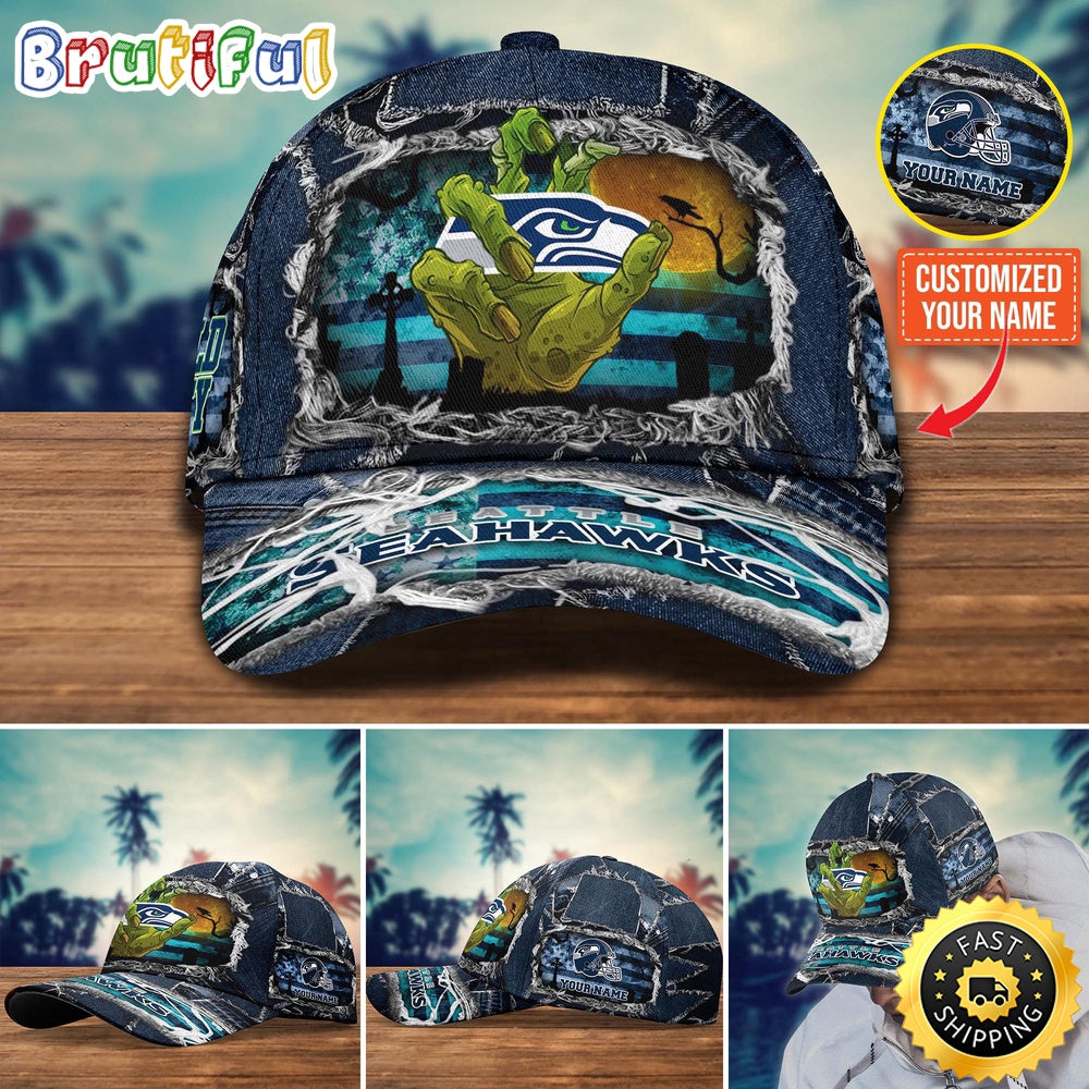 Seattle Seahawks Baseball Cap Halloween Cap Customize For This Season