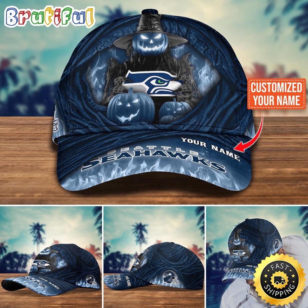 Seattle Seahawks Baseball Cap Halloween Custom Cap For Fans