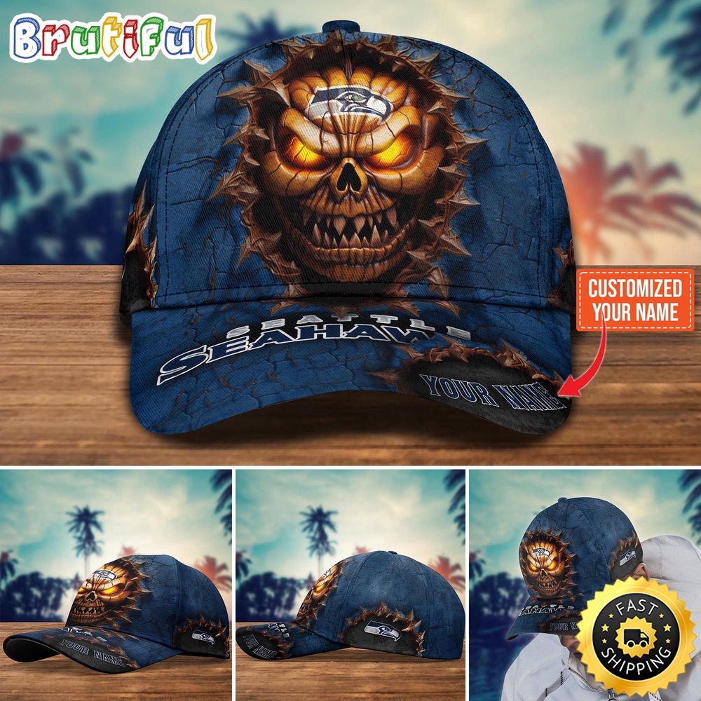 Seattle Seahawks Baseball Cap Halloween Custom Cap For This Season
