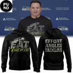 Seattle Seahawks Coach Mike Macdonald 2026 Effort Angles Tackling Hoodie T-Shirt