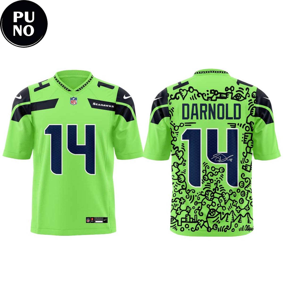 Seattle Seahawks Fine Art Launches Super Bowl LX Personalized Football Jersey