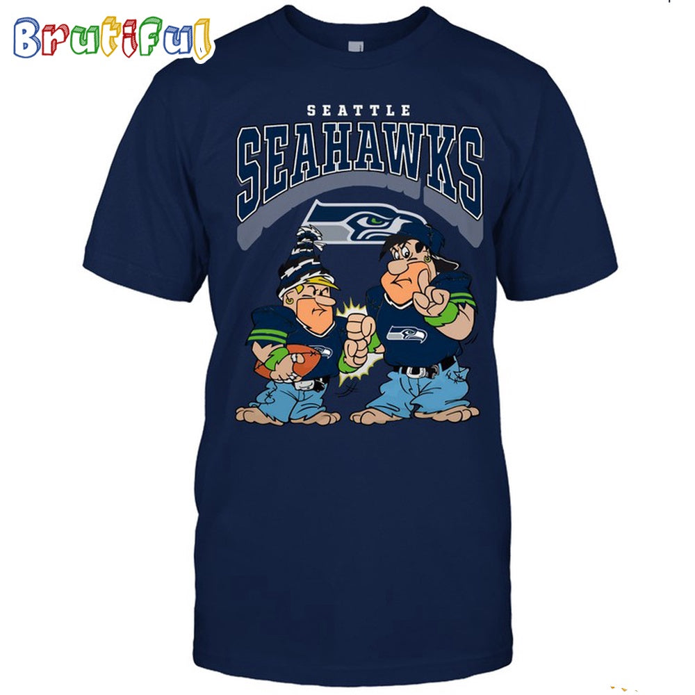 Seattle Seahawks Flintstones Football T Shirt