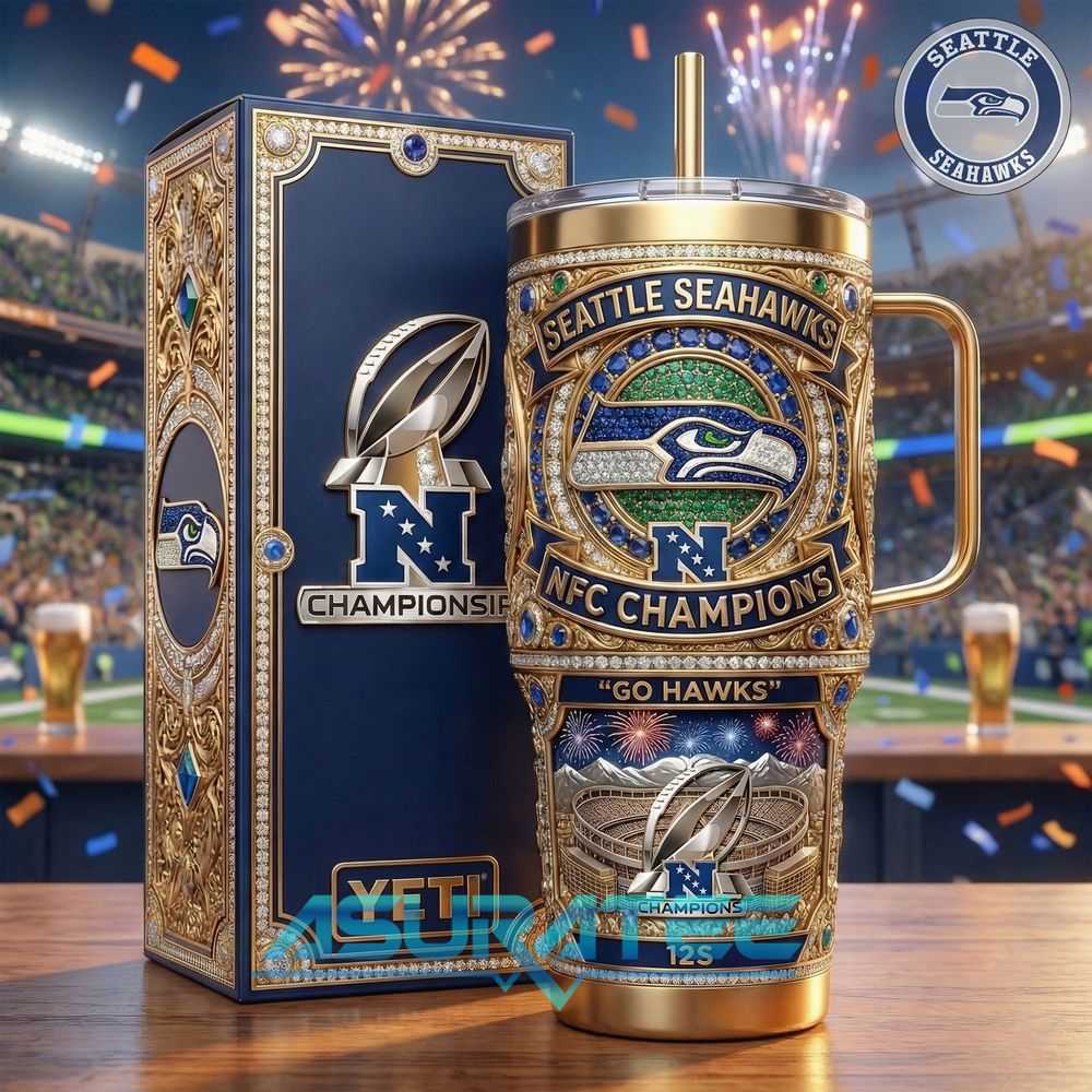 Seattle Seahawks NFC Champions Limited Edition YETI Tumbler
