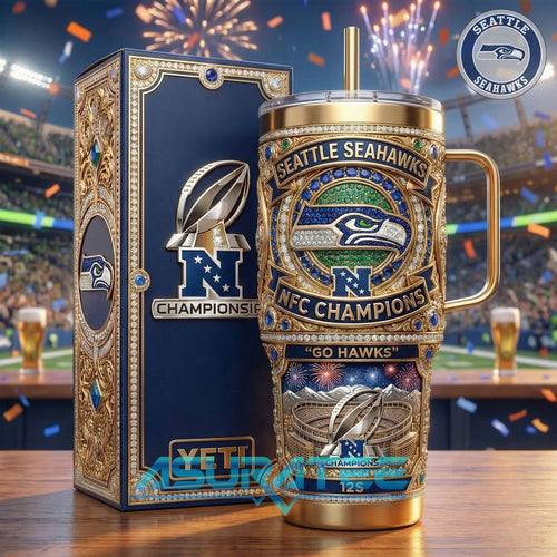 Seattle Seahawks NFC Champions Limited Edition YETI Tumbler