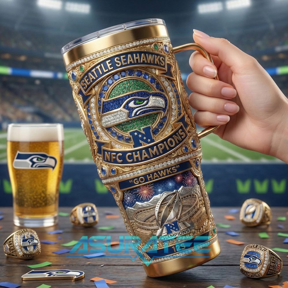 Seattle Seahawks NFC Champions Limited Edition YETI Tumbler