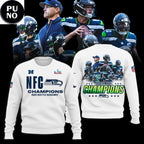 Seattle Seahawks NFC Champions Locker Room Trophy Super Bowl LX Hoodie T-Shirt