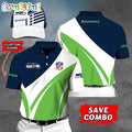 Seattle Seahawks Polo Shirt Custom Name Football Polo Shirts