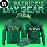 Seattle Seahawks St. Patrick’s Day 2026 Green Celtic Luck Hoodie