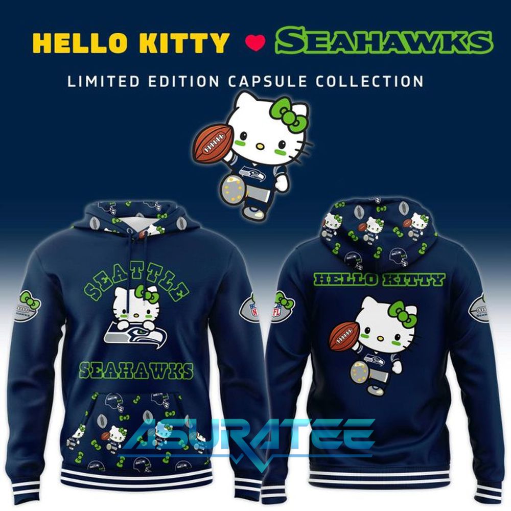 Seattle Seahawks x Hello Kitty Night 2026 Special Hoodie