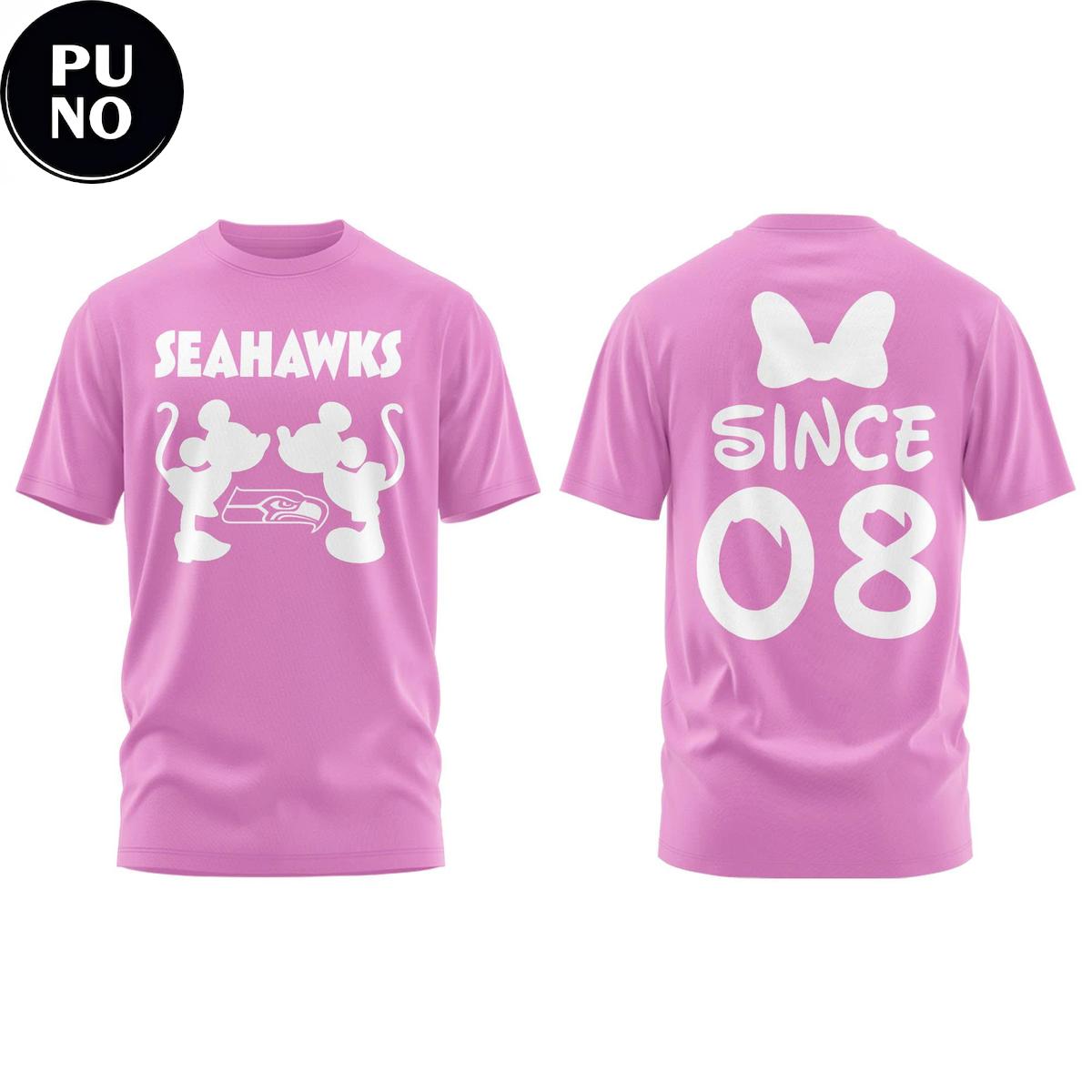 Seattle Seahawks x Mickey Mouse Valentine Day 2026 Personalized Hoodie T-Shirt