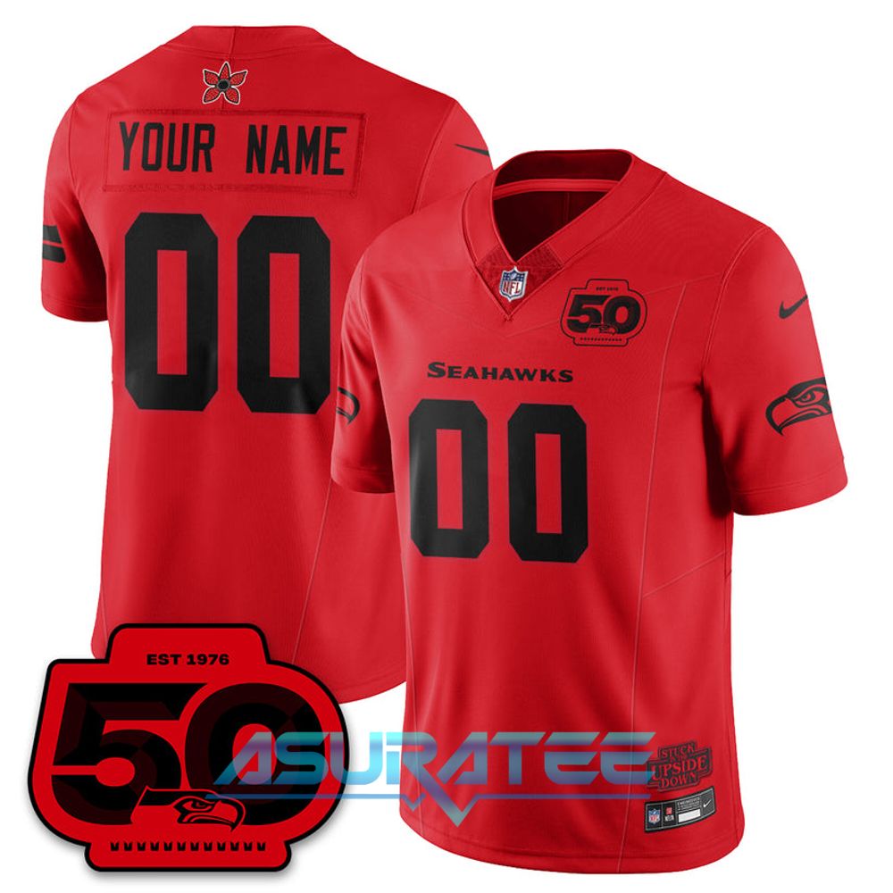 Seattle Seahawks x Stranger Things 5 Limited Custom Jersey
