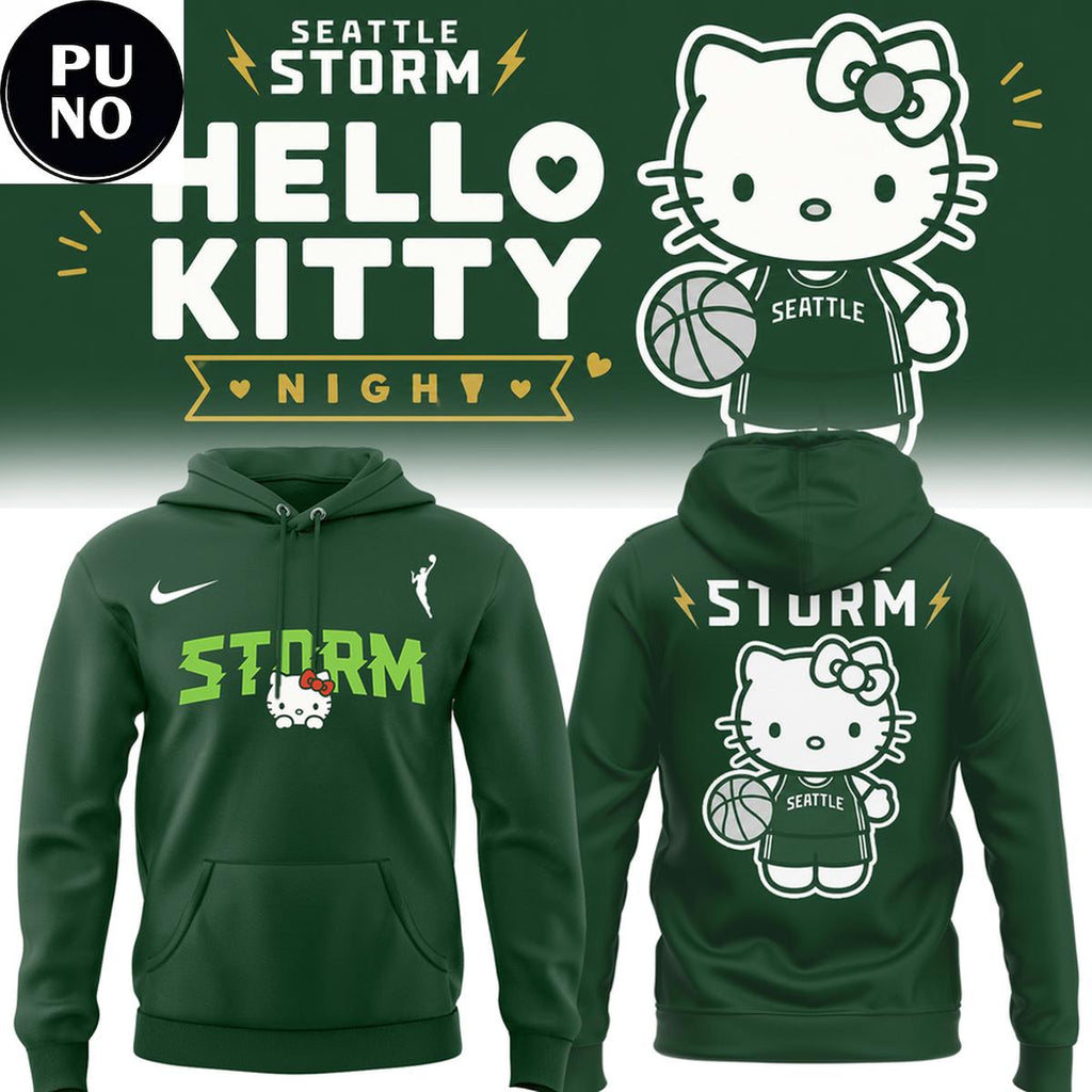 Seattle Storm 2026 Hello Kitty Night Hoodie T-Shirt