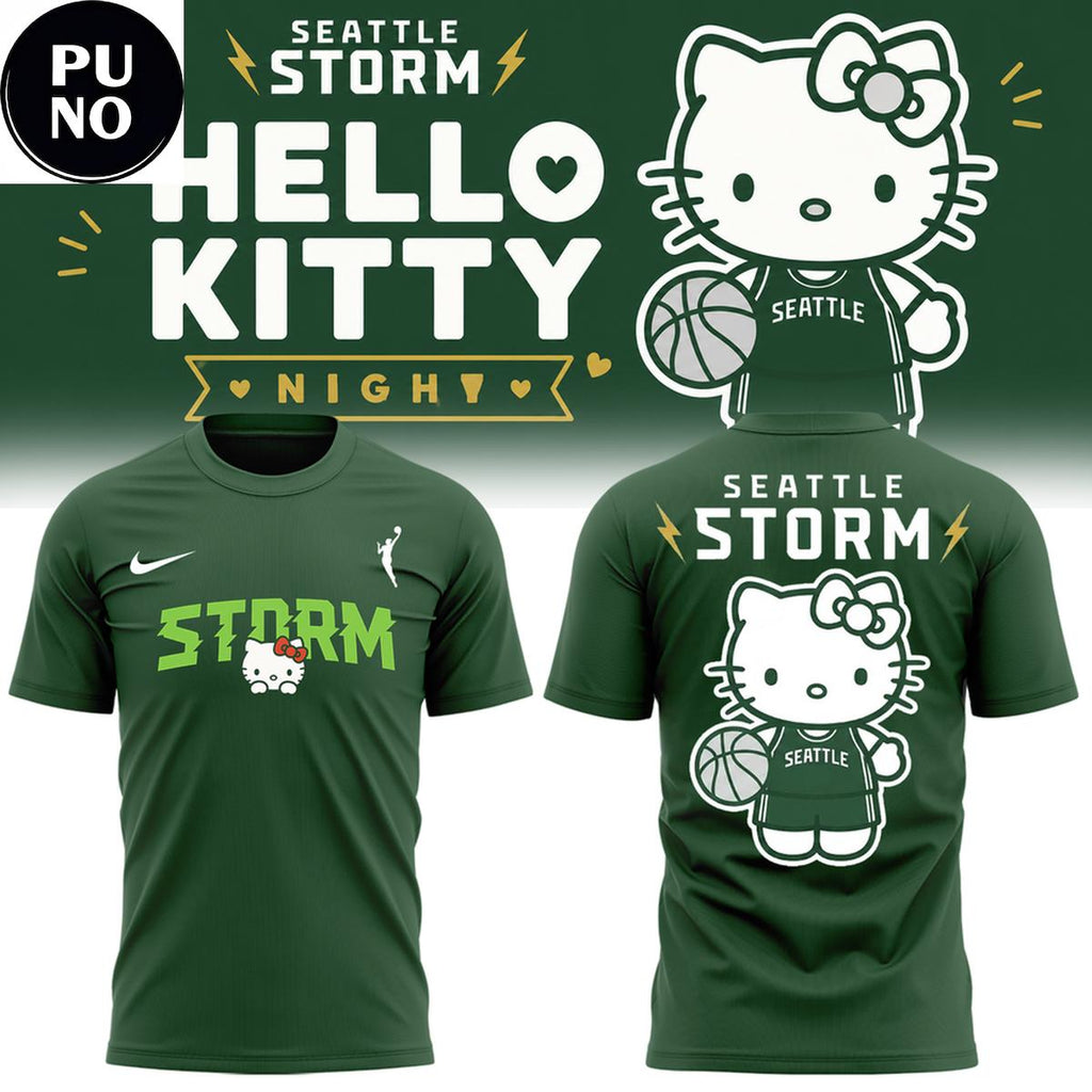 Seattle Storm 2026 Hello Kitty Night Hoodie T-Shirt
