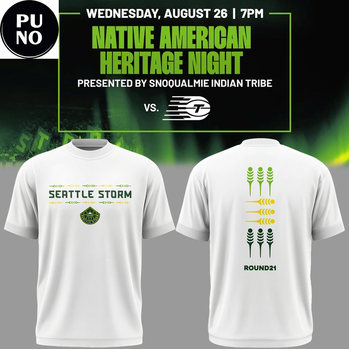 Seattle Storm Native American Heritage Night 2026 T-Shirt