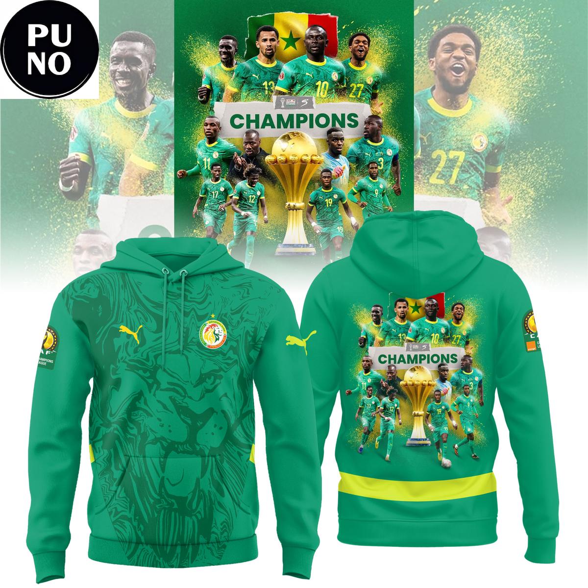 Senegal Africa Cup Of Nations Morocco 25 Champions Hoodie T-Shirt