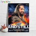 Seth Freakin Rollins And Still World Heavyweight Champion At WWE SummerSlam Wall Art Poster Canvas