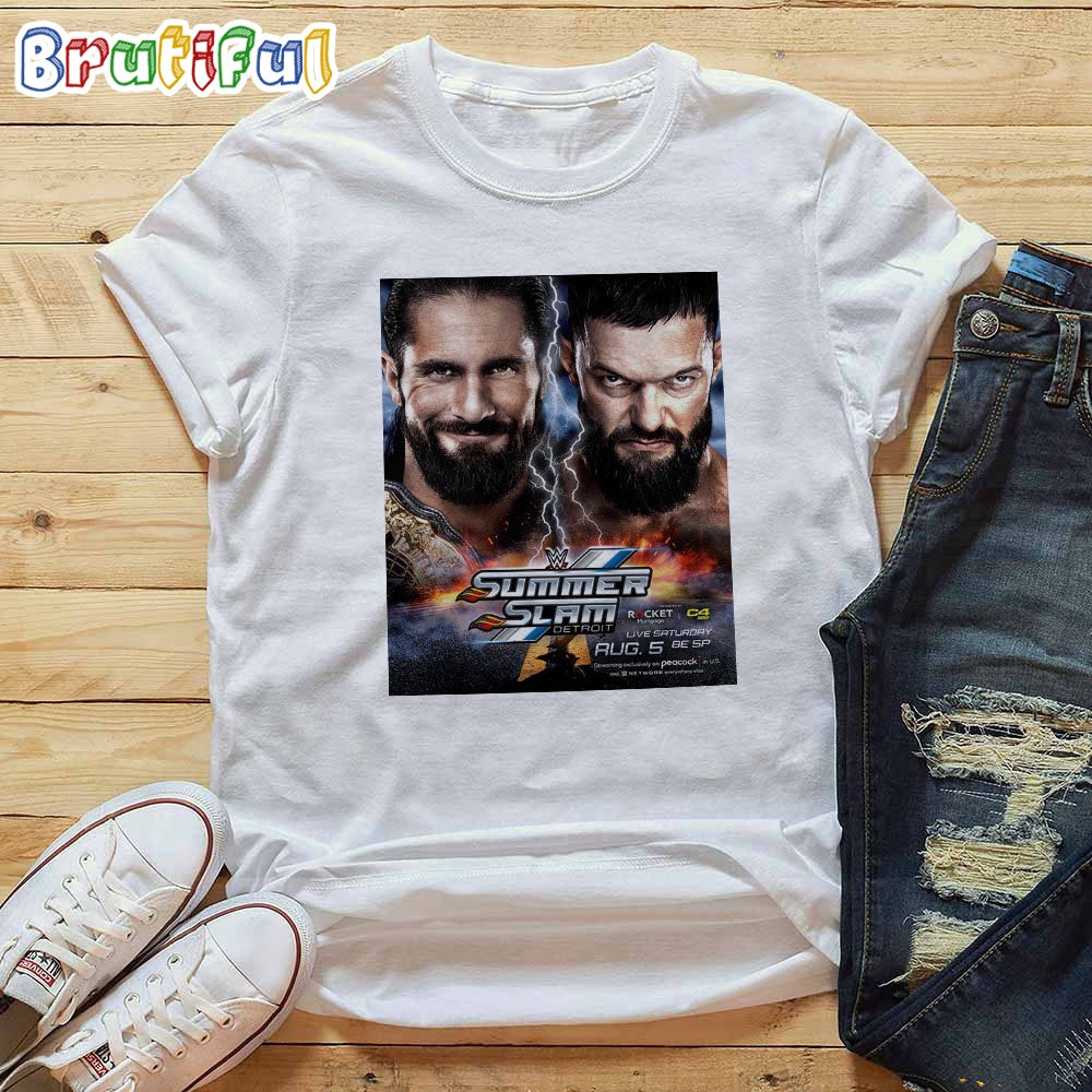 Seth Rollins Defends The World Heavyweight Championship Against Finn Balor At WWE Summerslam T-Shirt