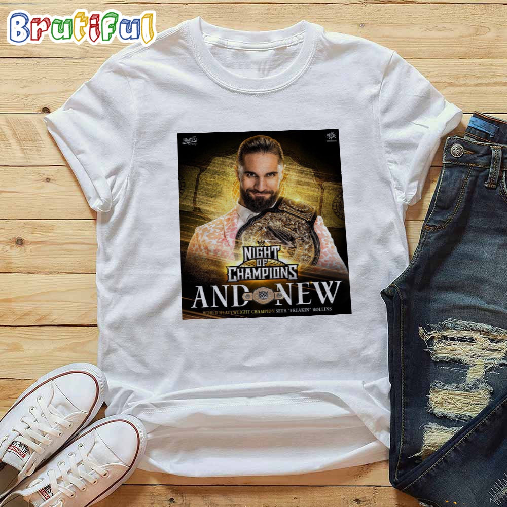 Seth Rollins Is The WWE World Heavyweight Champion At WWE Night Of Champions T-Shirt
