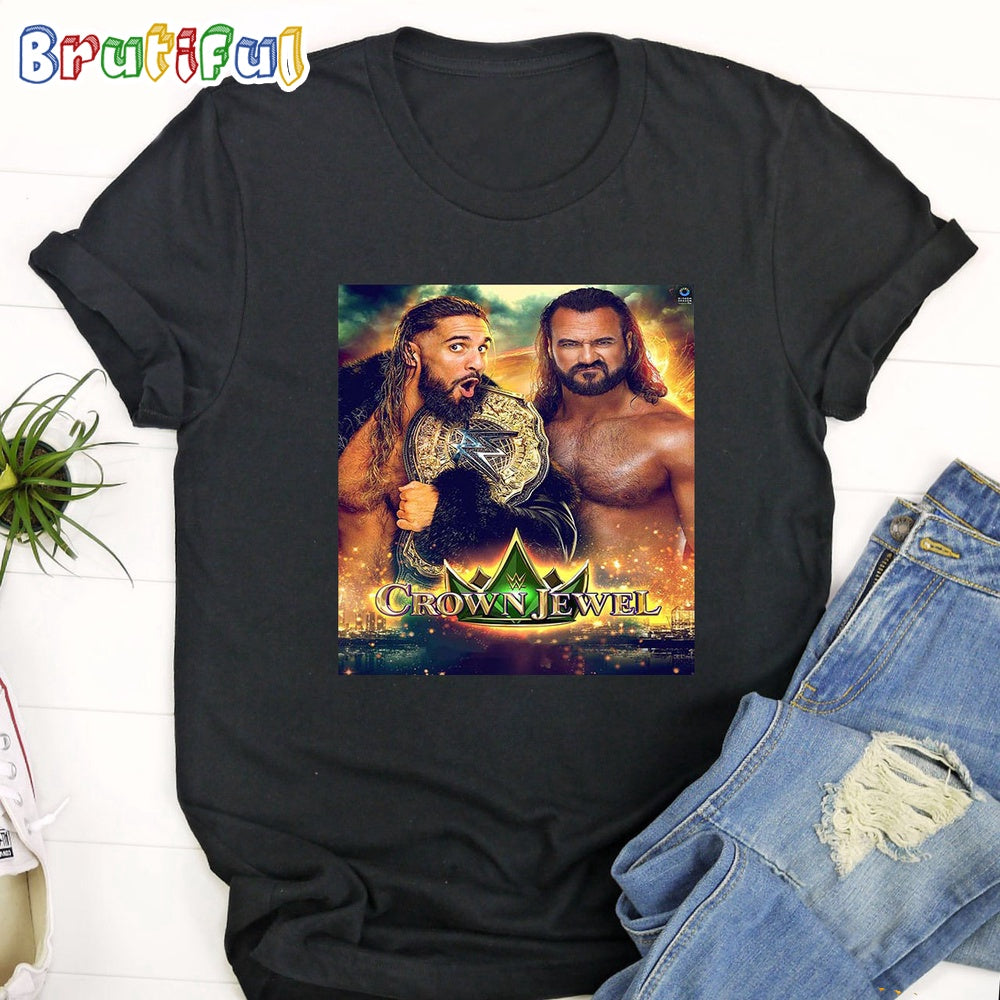 Seth Rollins Vs Drew McIntyre For WWE World Heavyweight Champion At WWE Crown Jewel T-Shirt