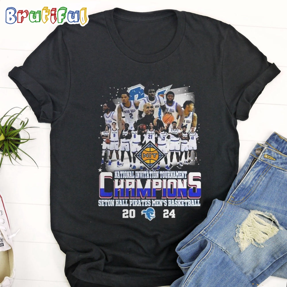 Seton Hall Pirates 2024 Men’s Basketball National Invitation Tournament Champions T Shirt