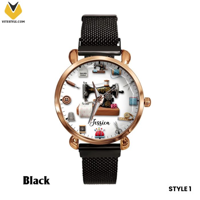 Sewing Time Custom Name Watch
