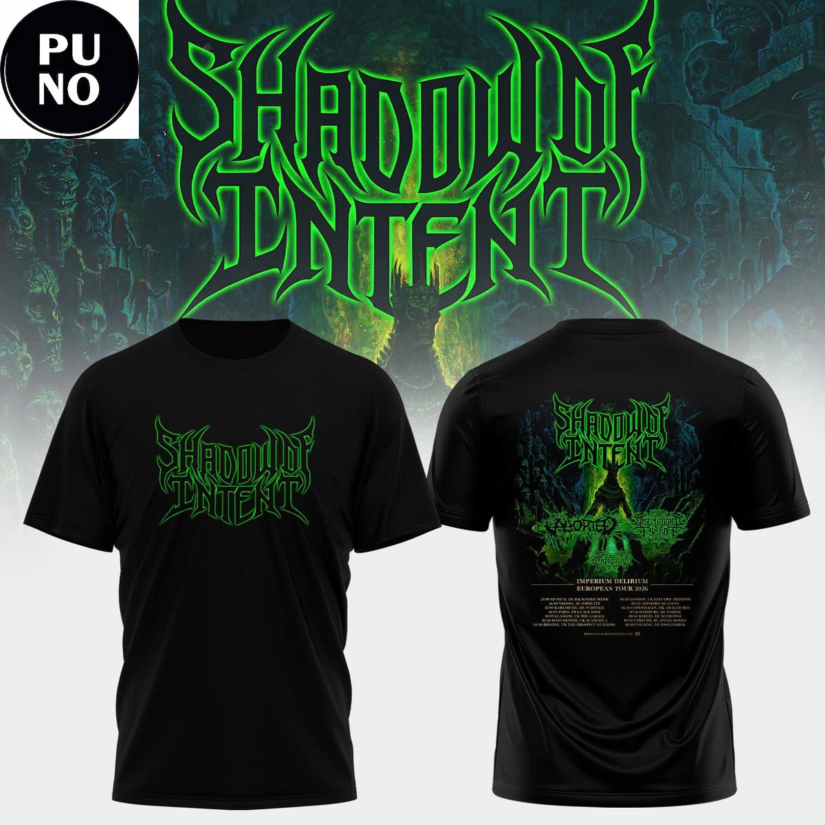 Shadow of Intent European Tour 2026 Schedule Hoodie T-Shirt