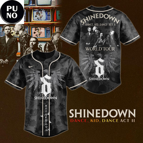 Shinedown Dance, Kid, Dance Act II World Tour 2026 Baseball Jersey
