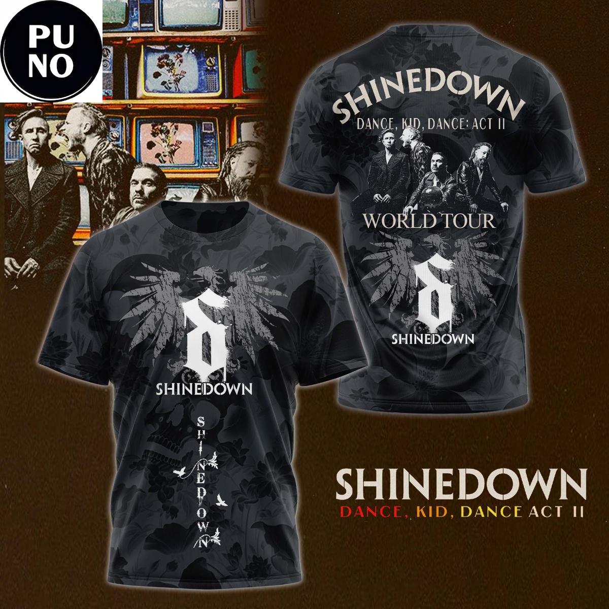 Shinedown Dance, Kid, Dance Act II World Tour 2026 Hoodie T-Shirt