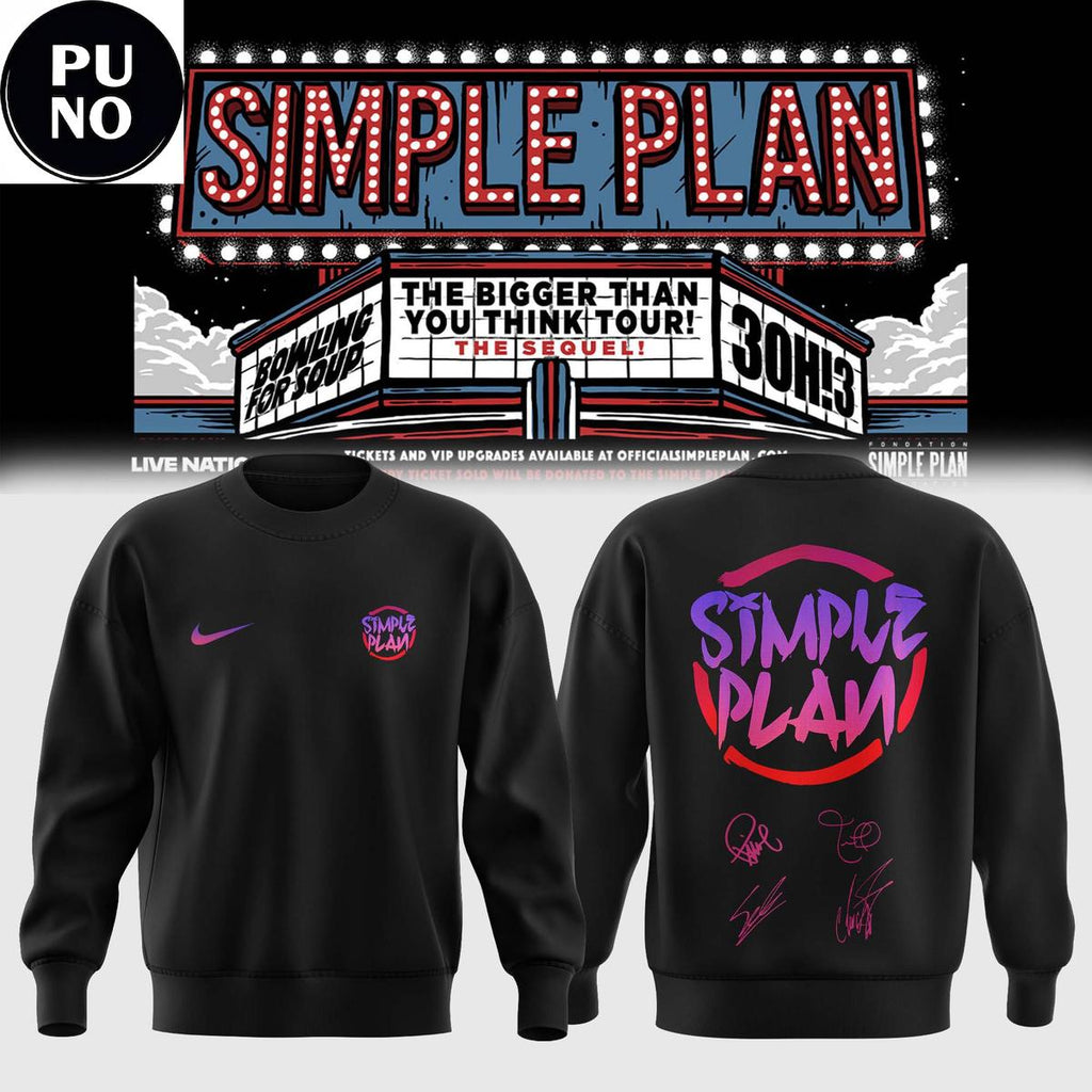 Simple Plan The Bigger Than You Think Tour 2026 Hoodie T-Shirt