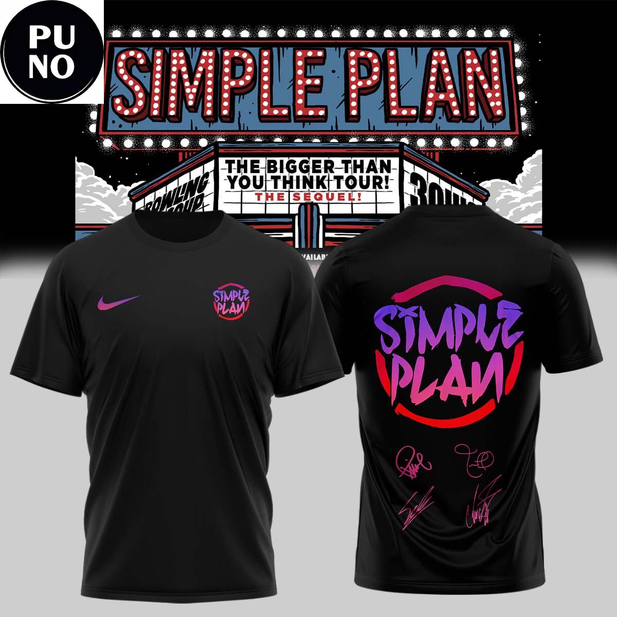 Simple Plan The Bigger Than You Think Tour 2026 Hoodie T-Shirt