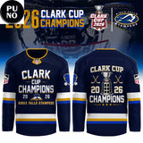 Sioux Falls Stampede 2026 Clark Cup Champions Hockey Jersey