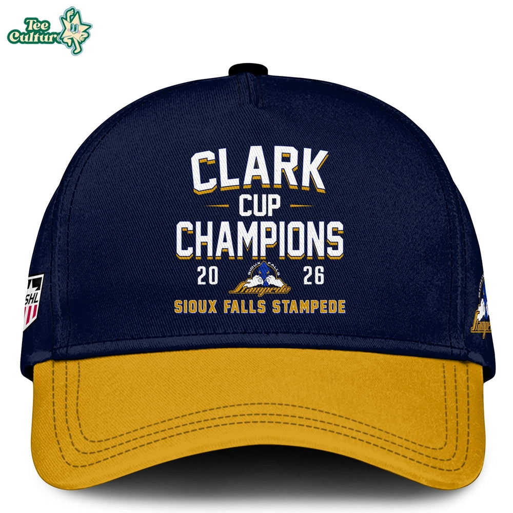 Sioux Falls Stampede 2026 USHL Clark Cup Champions Tshirt Limited Edition