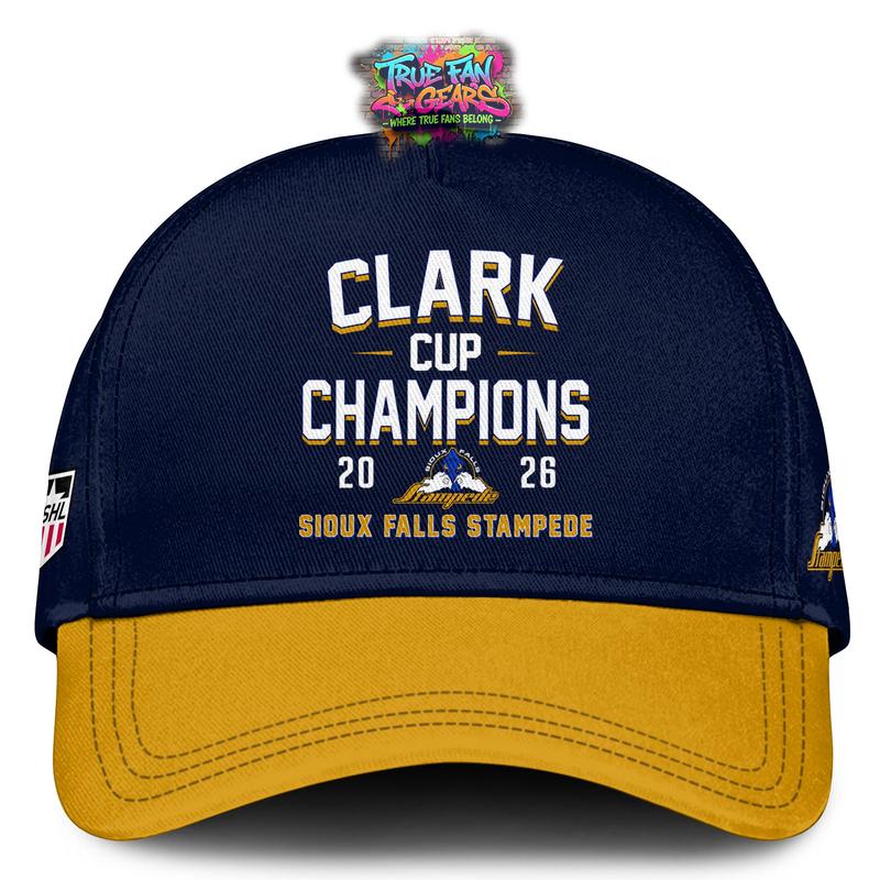 Sioux Falls Stampede Clark Cup Champions 2026 Hockey Jersey