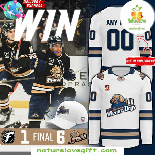 Wiener Dog Jersey Sioux Falls Stampede Alternate Authentic Game White