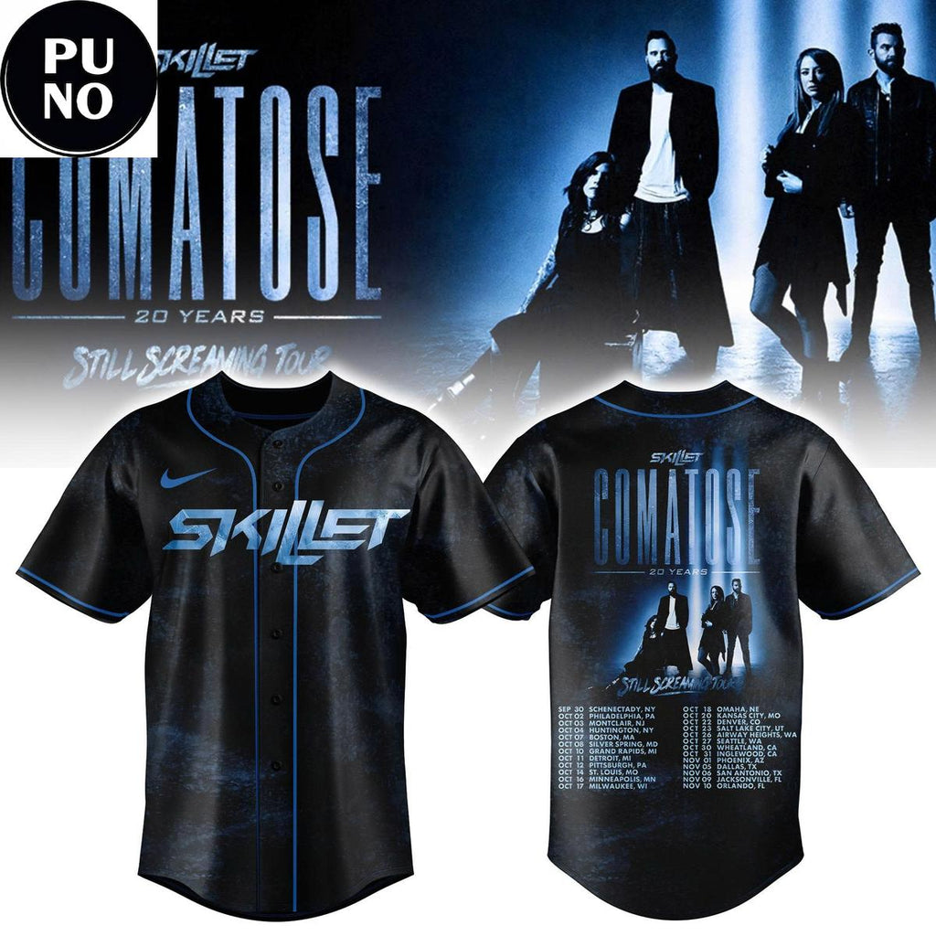 Skillet Comatose 20 Years Still Screaming Tour 2026 Baseball Jersey