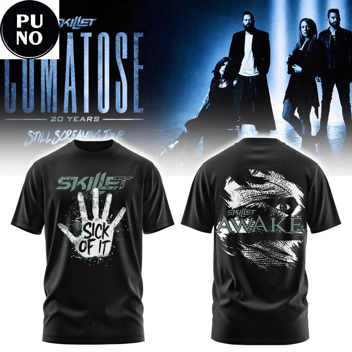 Skillet Comatose 20 Years Still Screaming Tour 2026 Hoodie T-Shirt