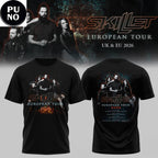 Skillet EU & UK Tour 2026 Schedule Hoodie T-Shirt