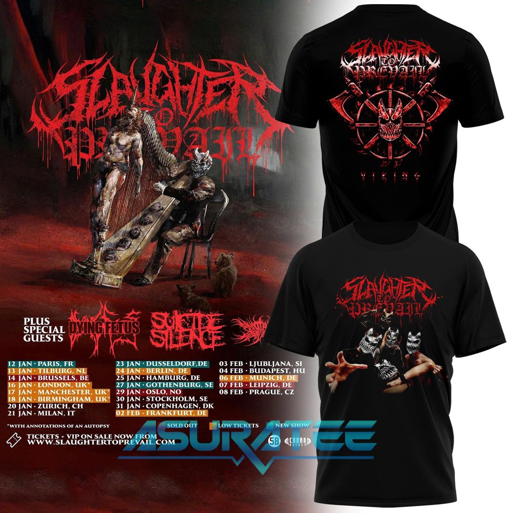 Slaughter To Prevail Viking Deathcore The Grizzly Winter Tour 2026 Shirt
