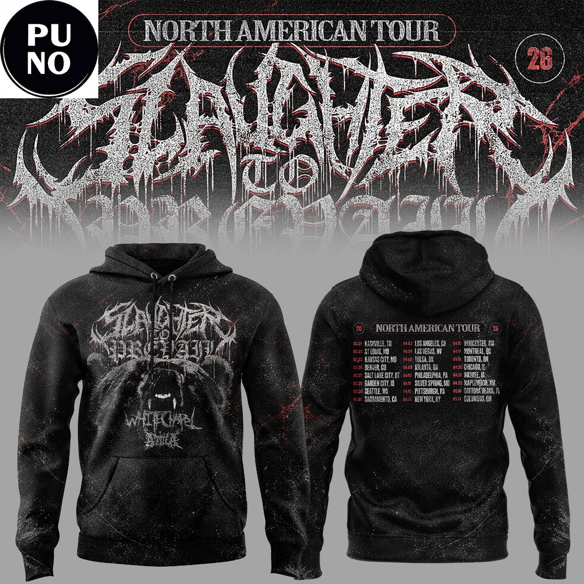 Slaughter to Prevail North American Tour Schedule 2026 Hoodie T-Shirt
