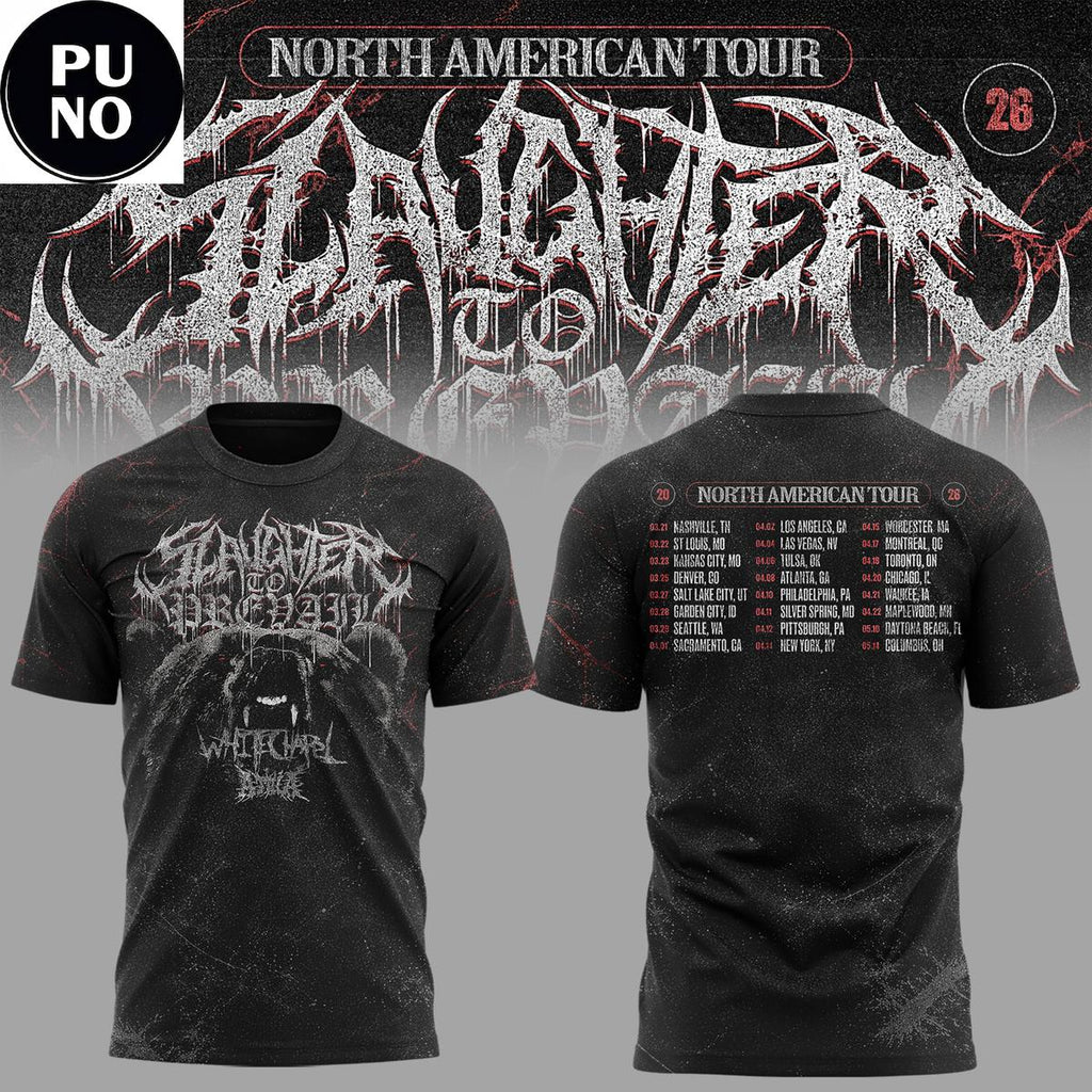 Slaughter to Prevail North American Tour Schedule 2026 Hoodie T-Shirt