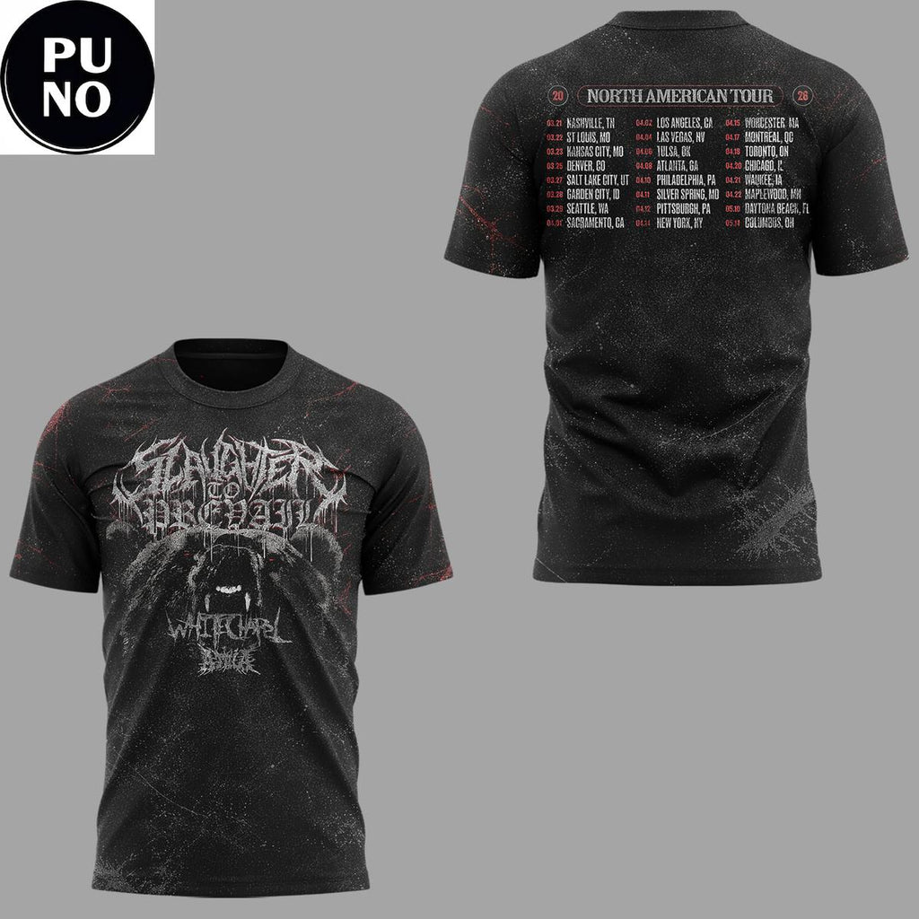 Slaughter to Prevail North American Tour Schedule 2026 Hoodie T-Shirt