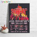 Slipknot Here Comes The Pain 25th Anniversary Signatures Poster Canvas Art