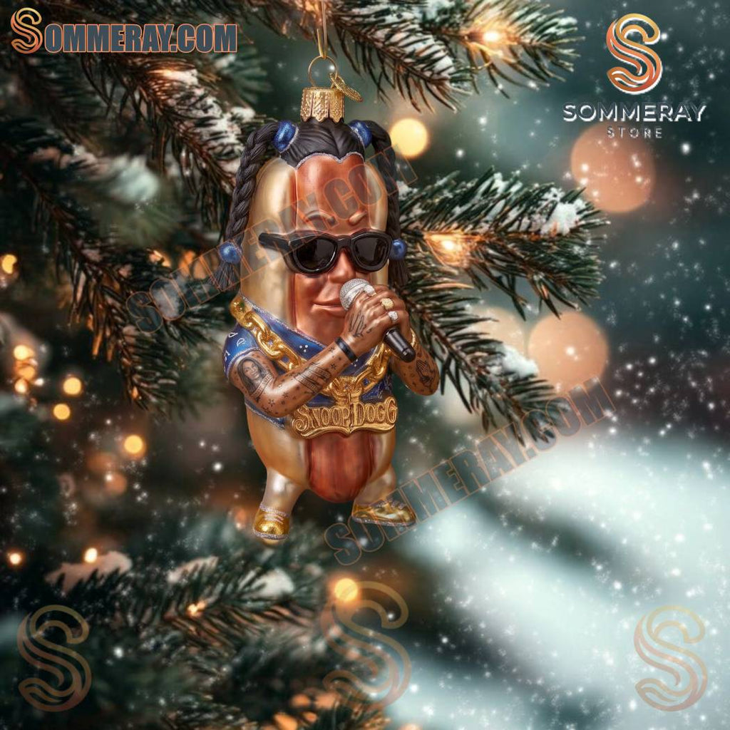 Snoop Dogg Hot Dog Taco Funny Ornament