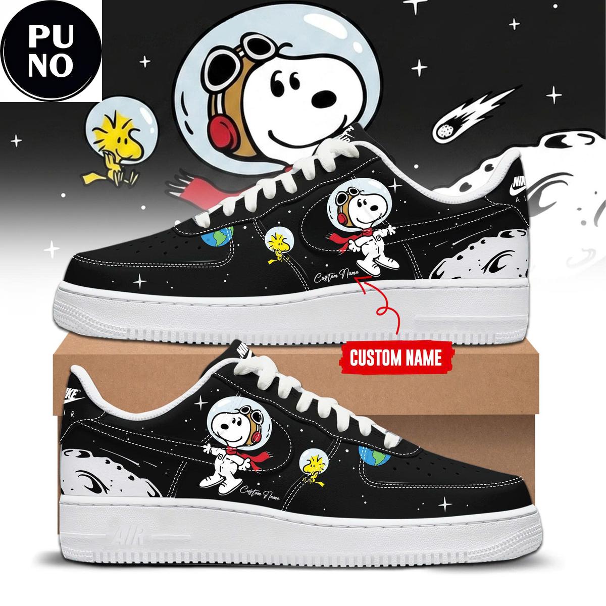 Snoopy Astronaut Custom Name Air Force 1 Shoes