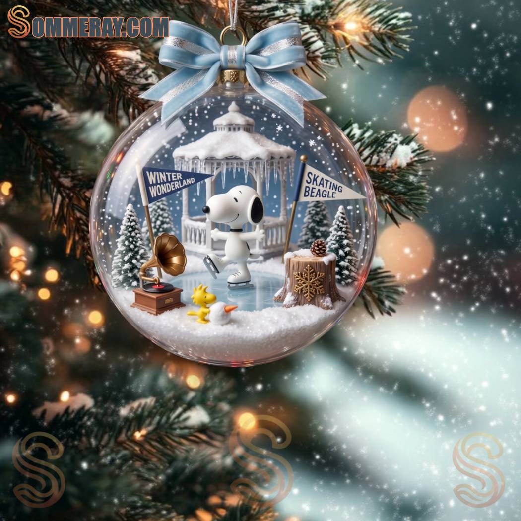 Snoopy Happy Holidays Snow Ball Ornament