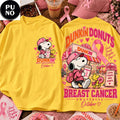 Snoopy x Dunkin’ Donuts 2026 Pink Ribbon Breast Cancer Awareness T-Shirt