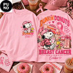 Snoopy x Dunkin’ Donuts 2026 Pink Ribbon Breast Cancer Awareness T-Shirt