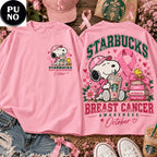 Snoopy x Starbucks 2026 Pink Ribbon Breast Cancer Awareness T-Shirt