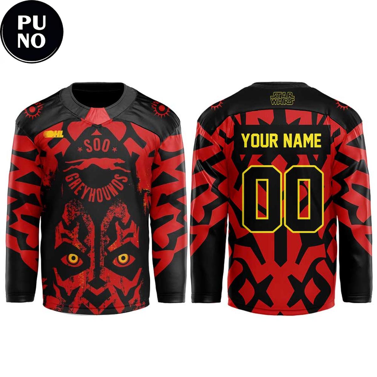 Soo Greyhounds x Star Wars Night 2026 Personalized Hockey Jersey