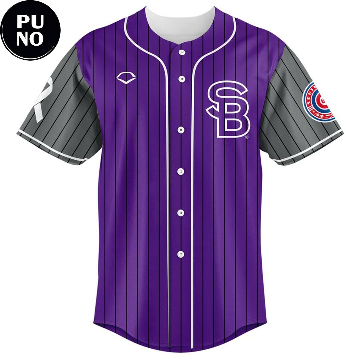 South Bend Cubs x Cancer Awareness Night 2026 Personalized Baseball Jersey